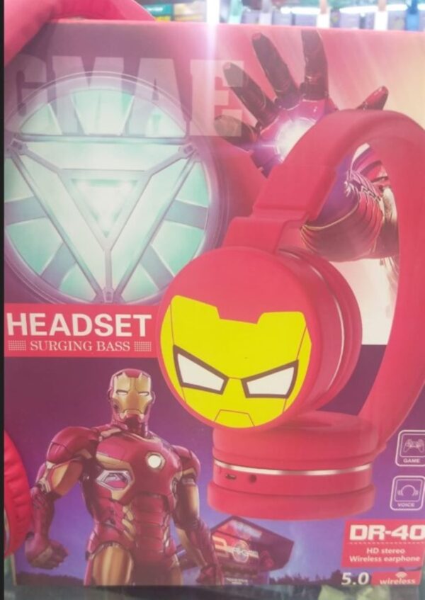 Audifonos inalambricos para niños superheroes Rojo