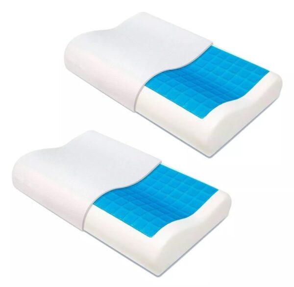 Juego Sabanas Doble Blanco Mas 2 Almohadas Ortopedicas Gel - Imagen 3
