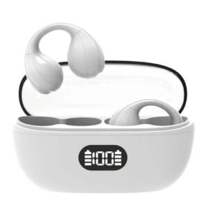 Audifonos Bluetooth Clip-on F50 Sonido Premium Comodidad Blanco