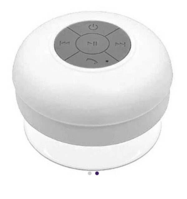 Parlante Bluetooth Resistente Al Agua Manos Libres Para Baño Blanco