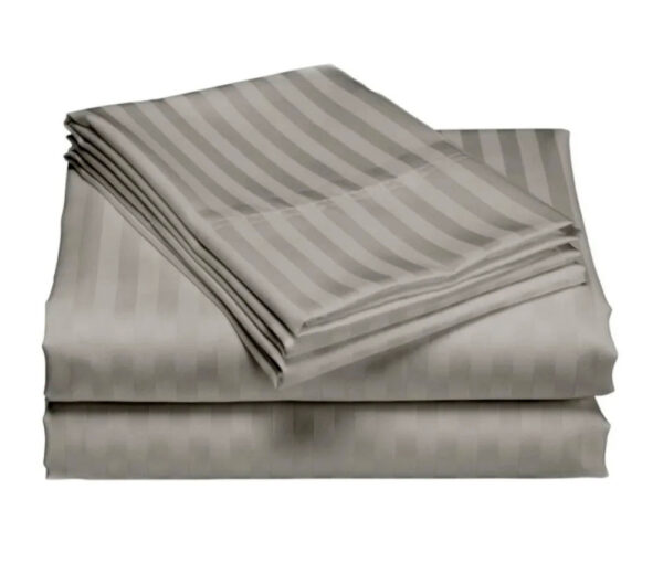 Juego Sabanas Cama King Unicolor De Lujo Gris