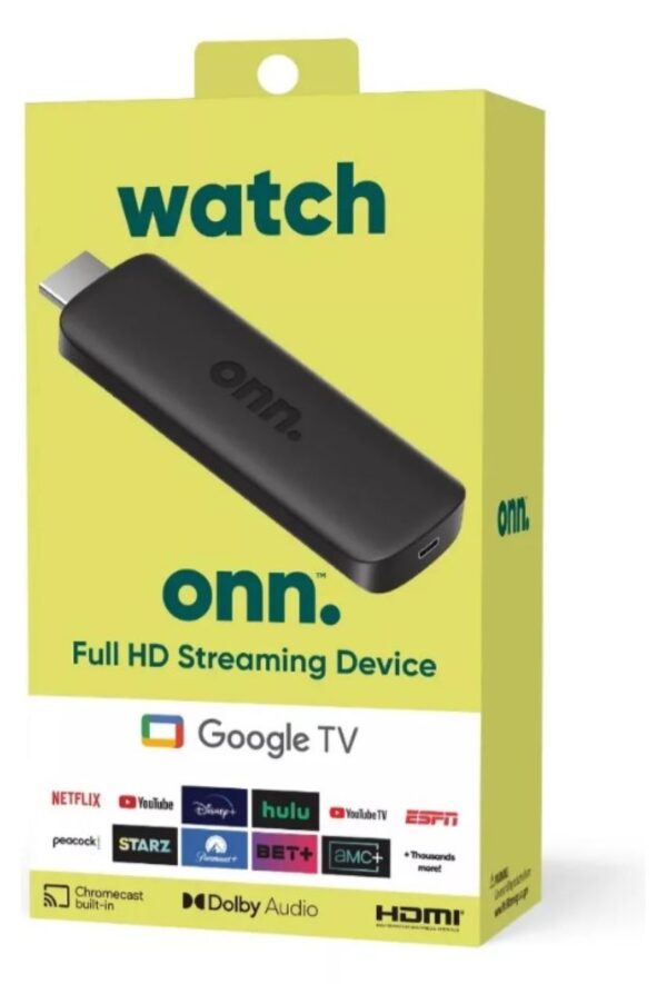 Onn Tv Watch Stick Full HD Google TV Streaming Negro Dolby Wifi - Imagen 2