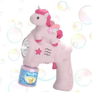 Maquina Burbujas Portatil Diseño Unicornio Para Niños