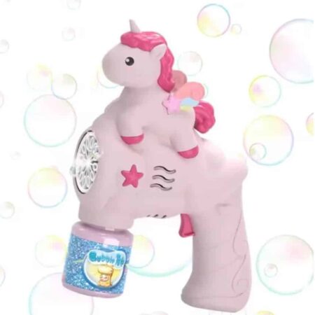 Maquina Burbujas Portatil Diseño Unicornio Para Niños