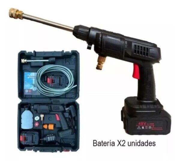 Hidrolavadora Inalambrica Portatil Recargable 48v 2 Baterias - Imagen 2