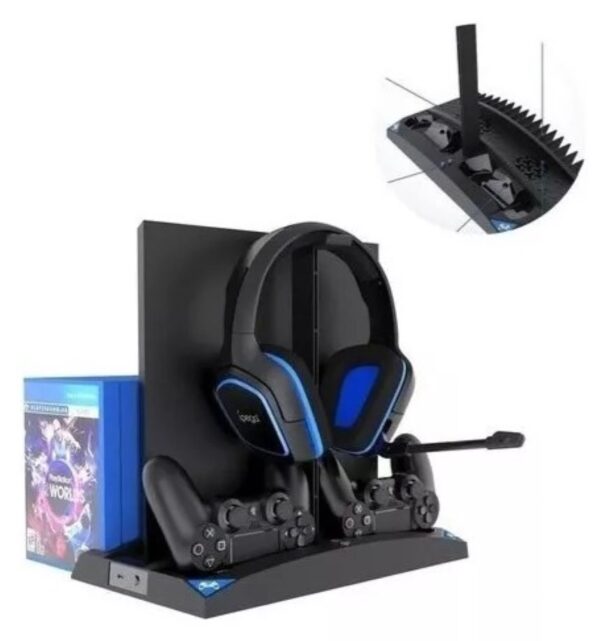 Base Vertical Refrigerante Ps4,pro,slim,p4 Cargadores 6 En 1 - Imagen 2