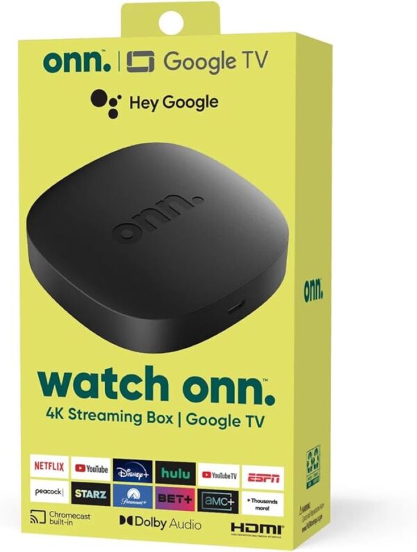 Tv Box Onn 4k Streaming Box 2 Gb Ram Google Tv Con Control