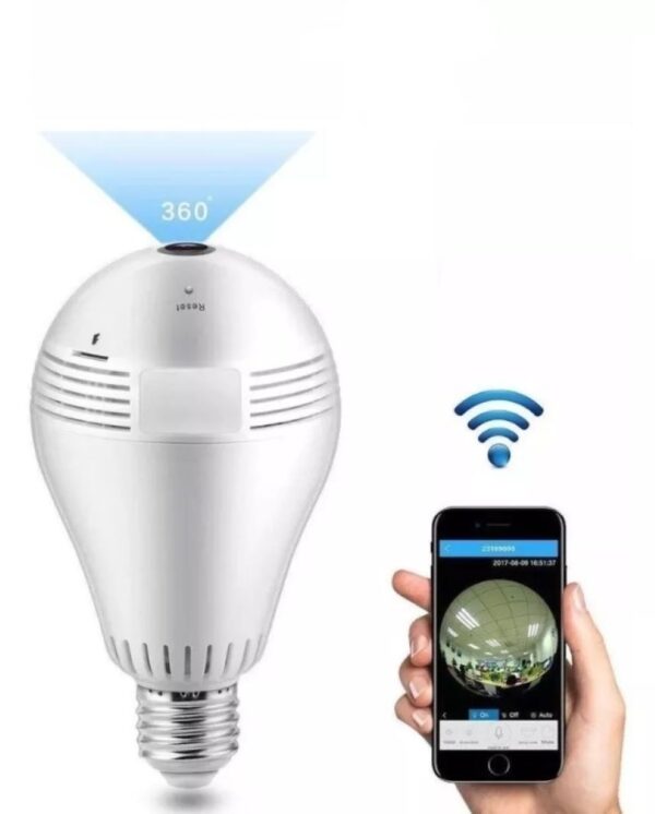 Camara Bombillo Seguridad Ip Panoramica 360° Wifi - Imagen 2
