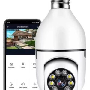 Camara De Seguridad Wifi Bombillo Robotica Panoramica Ip 360°