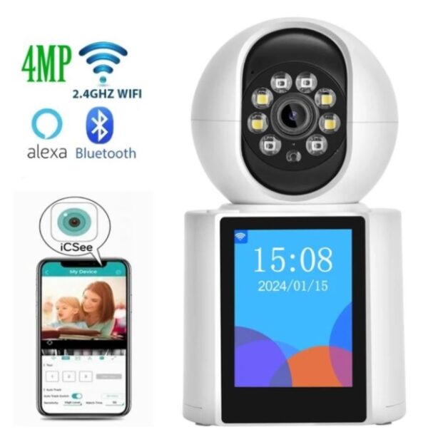 Camara De Seguridad Wifi Video Llamada Con Pantalla