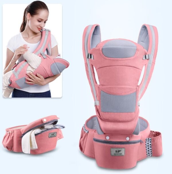 Cargador Canguro Ergonomico Asiento Y Maletica Para Bebe - Imagen 2