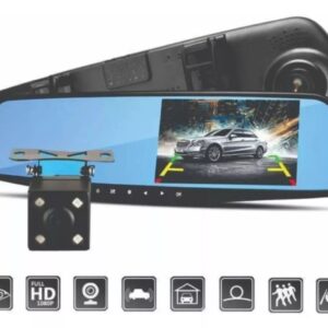 Espejo Retrovisor Doble Camara Dvr Delantera Y Trasera Full