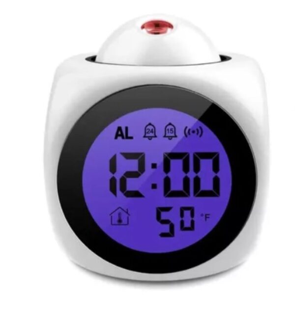 Reloj Despertador Alarma Digital Lcd Proyecta Hora En Techo