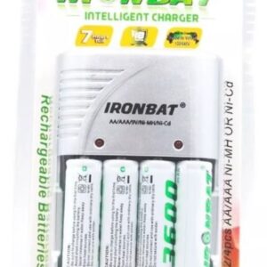Cargador Pilas Baterias Recargable Aa Aaa + 4 Pilas 3600mah