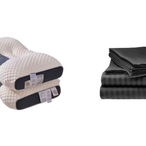 Sabanas King Negro Mas Dos Almohadas Cervical De Cuello