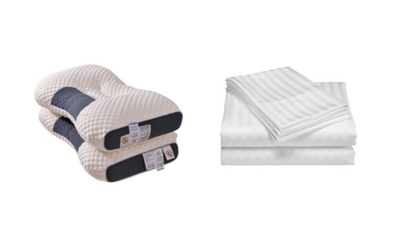 Sabanas Doble Blanco Mas Dos Almohadas Cervical De Cuello