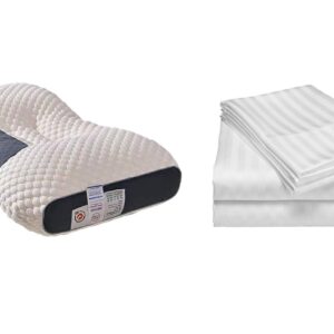 Sabanas Queen Blanca Mas Una Almohada Cervical De Cuello