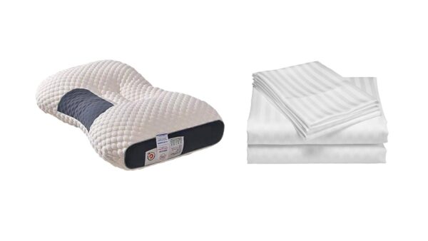 Sabanas King Blanco Mas Una Almohada Cervical De Cuello