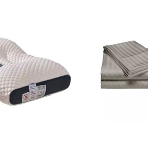 Sabanas Queen Gris Mas Una Almohada Cervical De Cuello