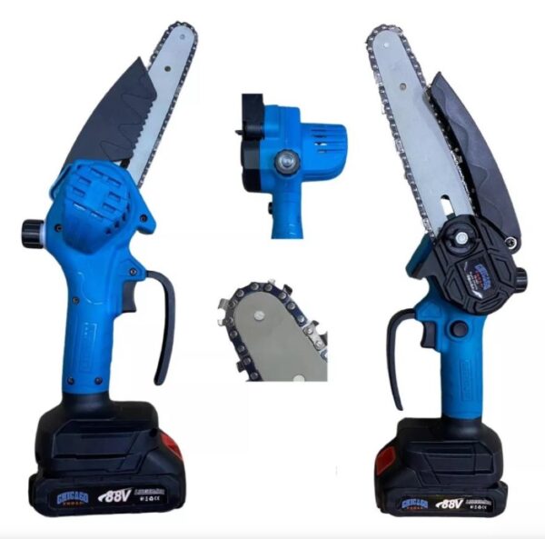 Mini Motosierra 6 Pulgadas Mas Tijeras Jardinería Recargable 88 V - Imagen 3