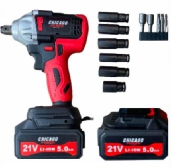Pistola De Impacto Inalambrica Cuadrante 1/2 21V Accesorios - Imagen 4