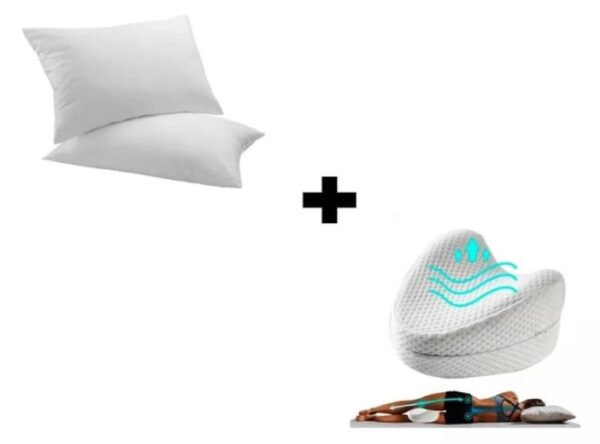 Almohadas En Fibra Siliconada X 2 Mas Cojin Almohada Pierna