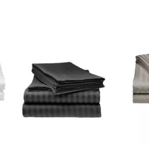 Juegos Sabanas Cama King X 3 Blanco Negro Y Gris De Lujo