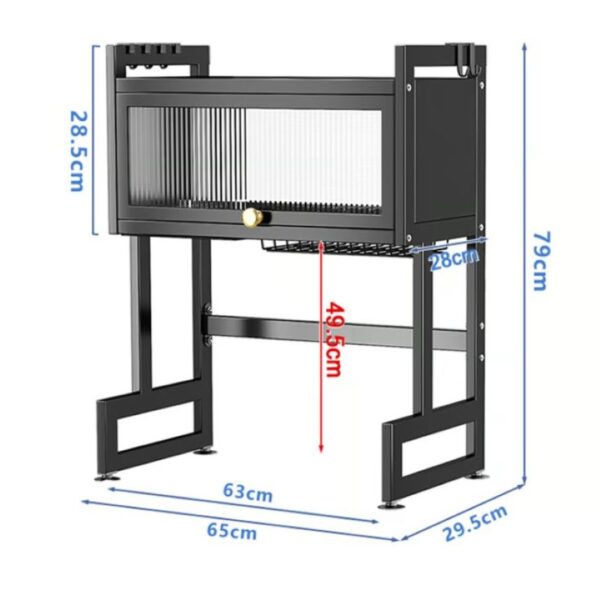 Escurridor Platos Cocina Fregadero Con Gabinete Multifuncion - Imagen 3