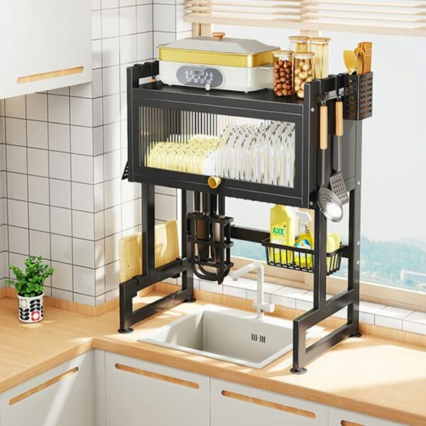Escurridor Platos Cocina Fregadero Con Gabinete Multifuncion - Imagen 4