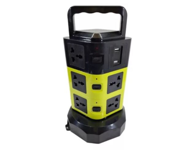 Multitoma Corriente Torre Vertical 3 Niveles 2 Puertos Usb