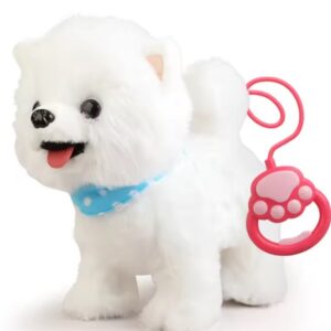 Perro Peluche Para Niños Camina Mueve La Cola Y Saca Lengua