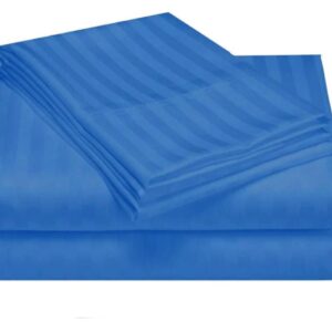 Juego Sabanas Cama Doble Azul De Lujo