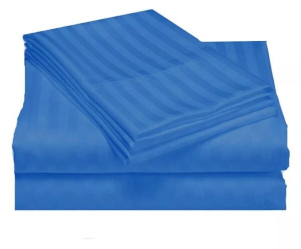 Juego Sabanas Cama Doble Azul De Lujo