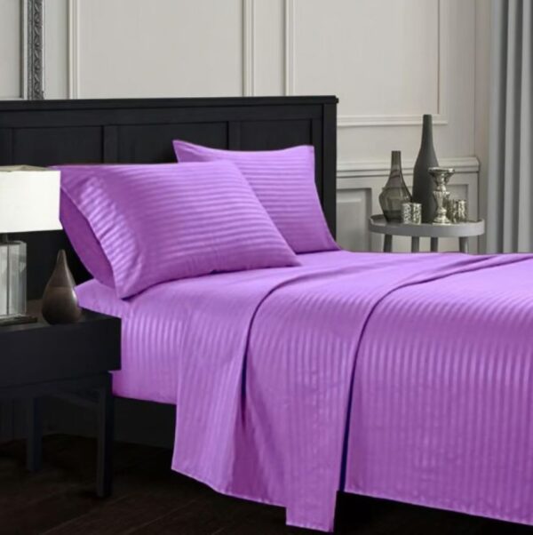 Juego Sabanas Cama Doble Lila De Lujo - Imagen 2