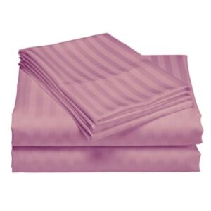 Juego Sabanas Cama Doble Rosa De Lujo