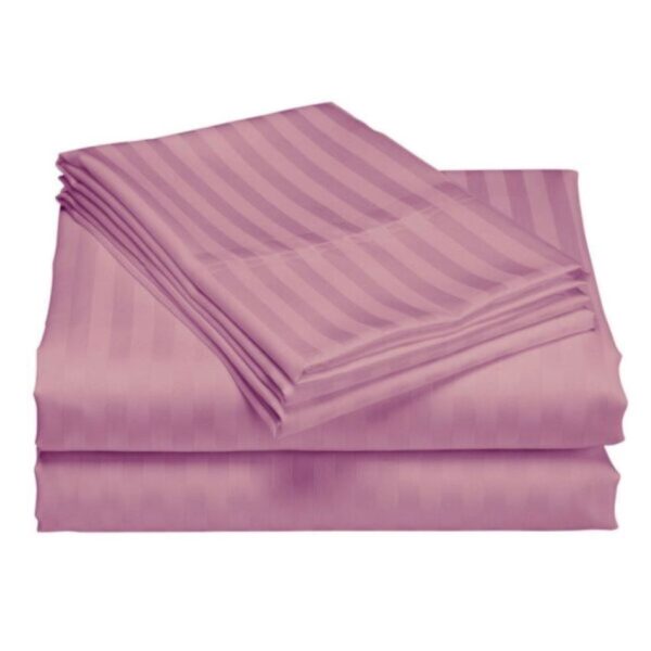 Juego Sabanas Cama Doble Rosa De Lujo