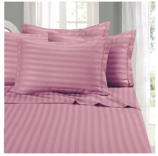 Juego Sabanas Cama Doble Rosa De Lujo - Imagen 2