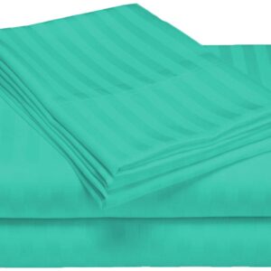 Juego Sabanas Cama Queen Verde De Lujo