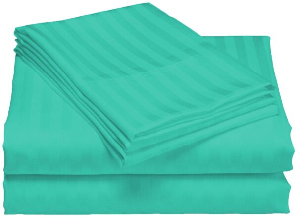 Juego Sabanas Cama Queen Verde De Lujo