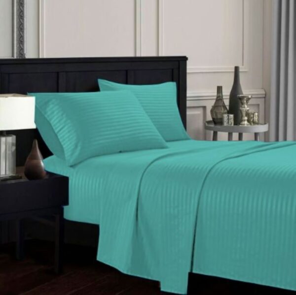 Juego Sabanas Cama Queen Verde De Lujo - Imagen 2