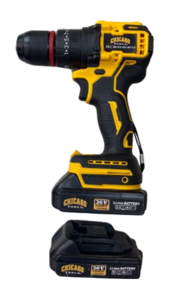Taladro Inalambrico 36V Con Herramientas 2 Baterías Recargables - Imagen 3