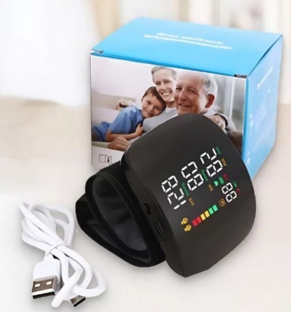 Monitor De Presion Arterial De Muñeca Con Voz Usb Recargable - Imagen 4