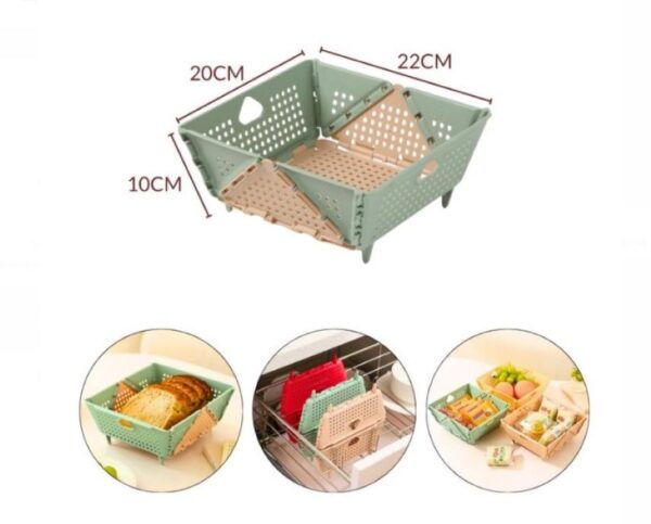 Cesta De Almacenamiento Colador Plegable Multiusos - Imagen 2
