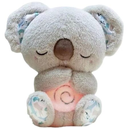 Peluche Koala Que Respira Recargable Con Luz Y Sonido