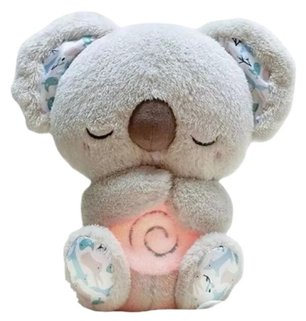 Peluche Koala Que Respira Recargable Con Luz Y Sonido