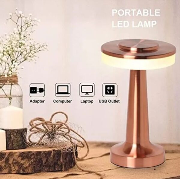 Lampara De Mesa Luces Led Inalambrica Recargable Con Sensor - Imagen 2