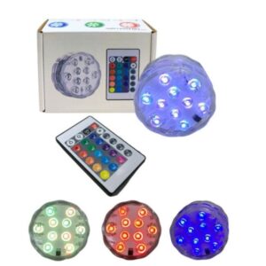 Luz Led Rgb Sumergible Piscina Acuario Control Remoto