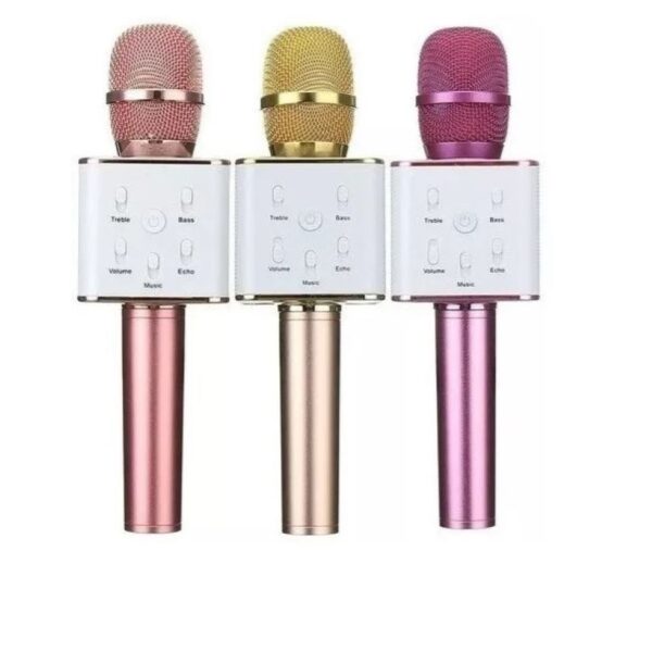 Microfono Karaoke Bluetooth Con Estuche Q7 Portatil Parlante - Imagen 3