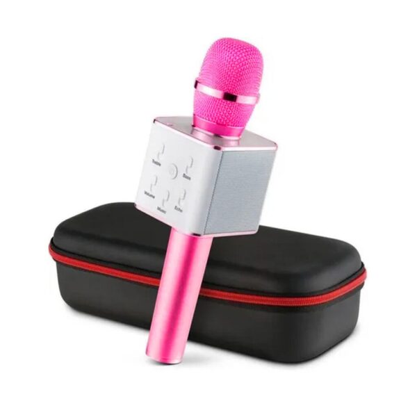 Microfono Karaoke Bluetooth Con Estuche Q7 Portatil Parlante