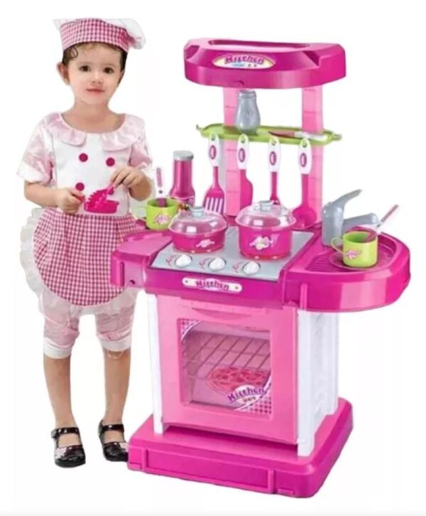 Set De Cocina De Juguete Con Luces Sonido Y Accesorios